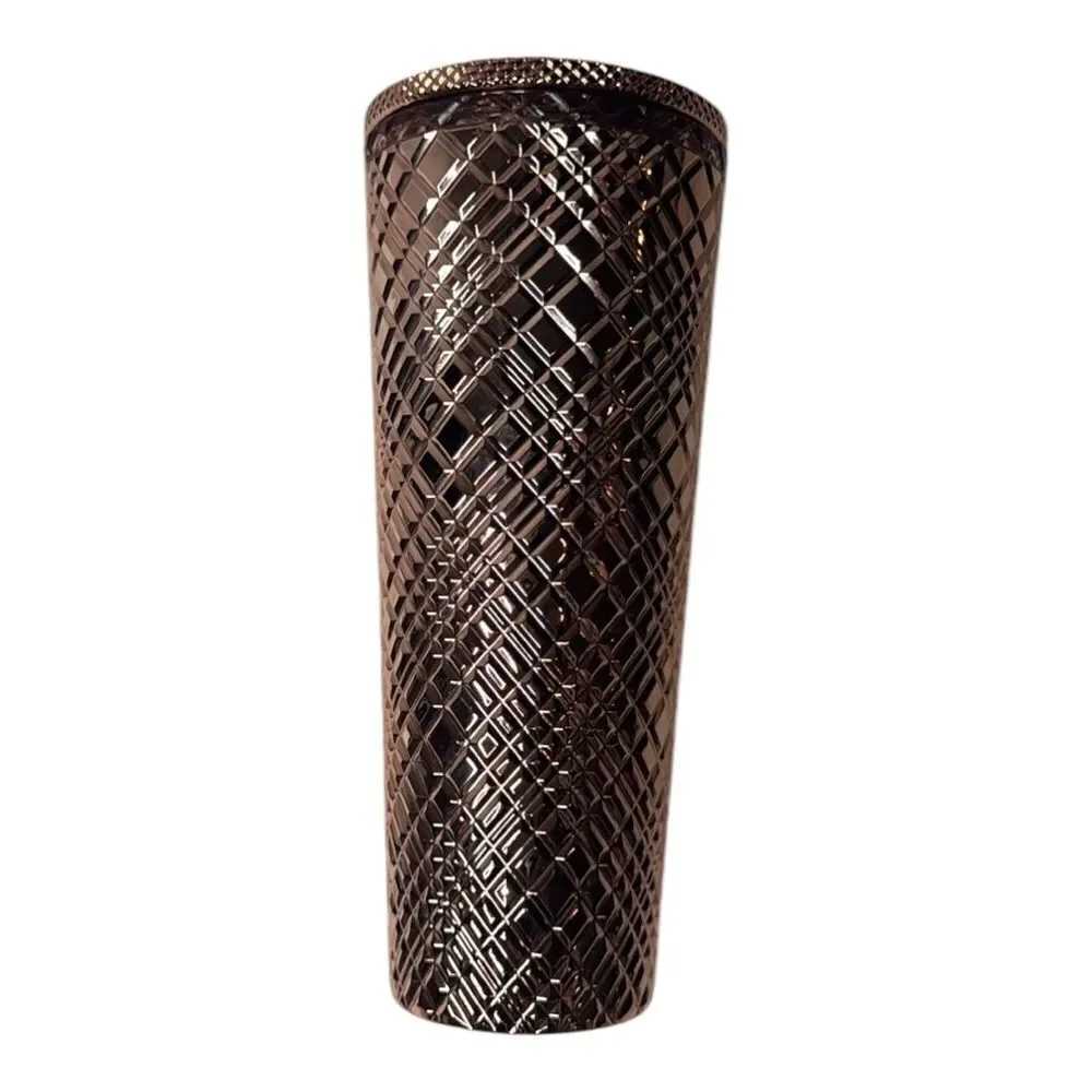 Starbucks 2023 Holiday Jeweled Rose Gold 24 Oz Tumbler.
